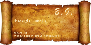 Bezegh Imola névjegykártya